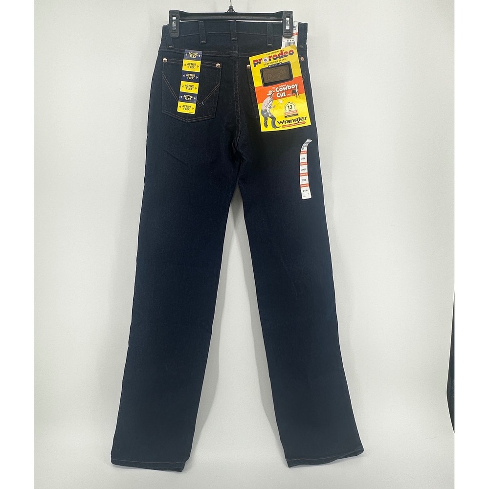 Wrangler Cowboy Cut Jeans Mens 27x36 Blue Solid Original Fit Modern NWT 13MAFPW
